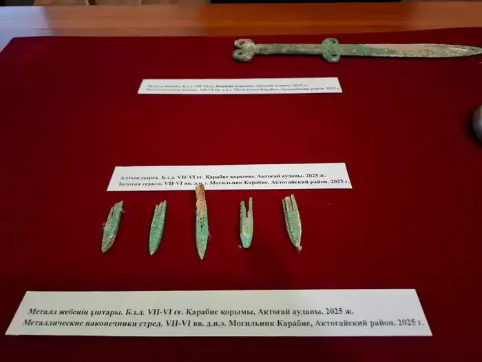 Карагандинские археологи нашли нетронутое погребение сакского воина (5)