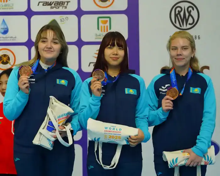 Бронзовая медаль для женской сборной Казахстана на чемпионате мира по пулевой стрельбе в Каире Уральске