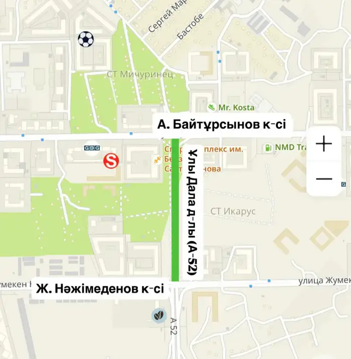 Новый участок проспекта Улы Дала открыт в Астане Уральске