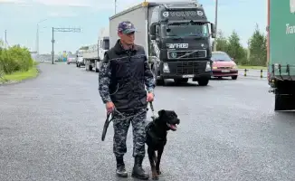Служебная собака распознала скрытые тени гашиша в автомобиле столицы