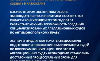 ОЭСР Рекомендует Казахстану Укрепить Антимонопольное Законодательство: Новый Подход к Правоприменению и Штрафам