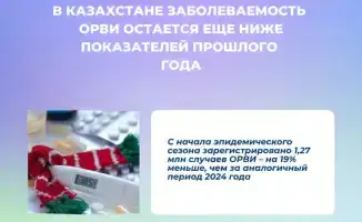 Заболеваемость ОРВИ в Казахстане ниже уровня прошлого года