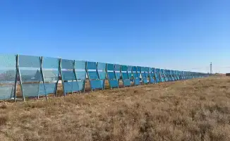 Снегозадерживающие заборы нового типа на трассах Карагандинской области