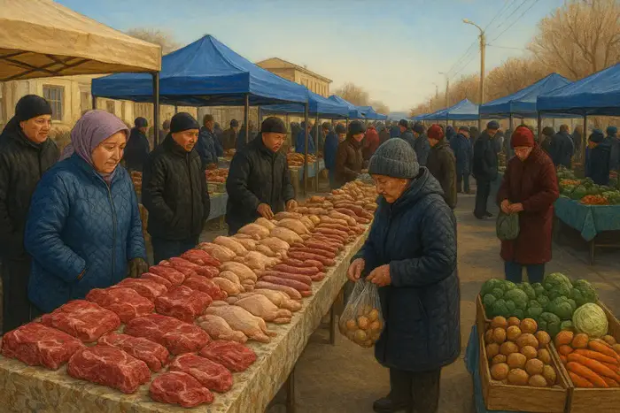 Ярмарка мясной продукции в Западно-Казахстанской области Уральске