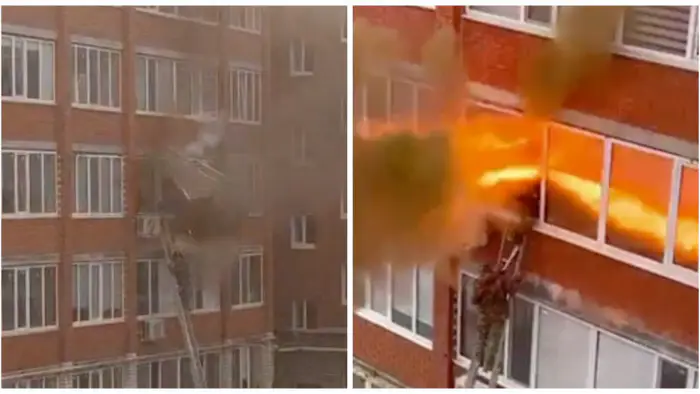В Уральске во время тушения пожара произошел взрыв: безопасность граждан под угрозой Уральске