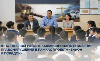 Снижение правонарушений в Талгарском районе благодаря проекту «Закон и порядок»
