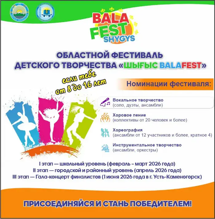 В ВКО стартует областной фестиваль детского творчества «ШЫҒЫС BALAFEST» в честь Международного дня защиты детей Уральске