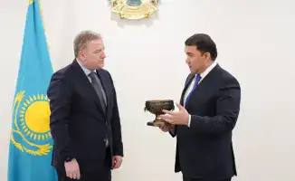 В Туркестане аким Нуралхан Кушеров встретился с послом Грузии Леваном Диасамидзе