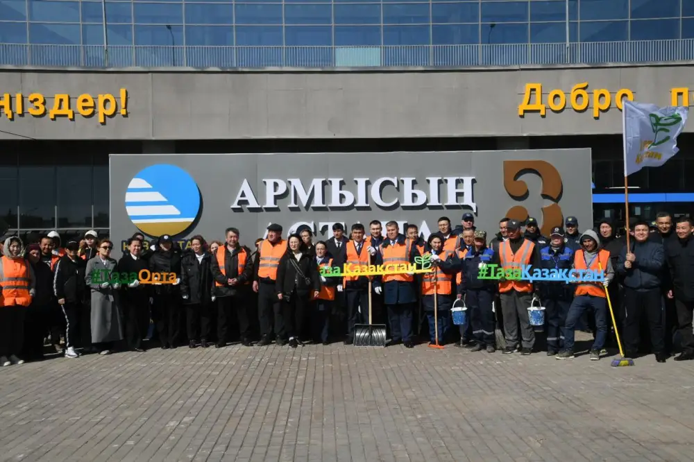Компания «Қазақстан темір жолы» присоединилась к общенациональной экологической инициативе «Таза Қазақстан» в Астане (5)