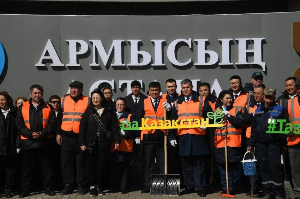 Компания «Қазақстан темір жолы» присоединилась к общенациональной экологической инициативе «Таза Қазақстан» в Астане (4)