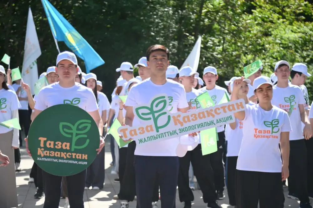 В ШЫМКЕНТЕ ПРОШЛА ЭКОЛОГИЧЕСКАЯ АКЦИЯ В РАМКАХ «ТАЗА ҚАЗАҚСТАН» (5)