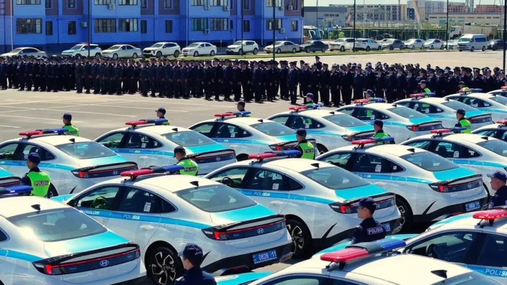 Полицейским выдали новые служебные автомобили в Кызылординской области (3)