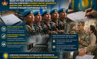 Казахстан: новые выплаты для военнослужащих