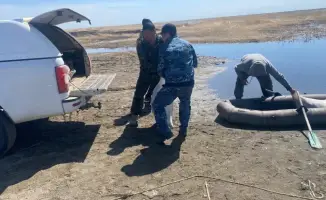 Задержание нарушителя на озере Жайсан
